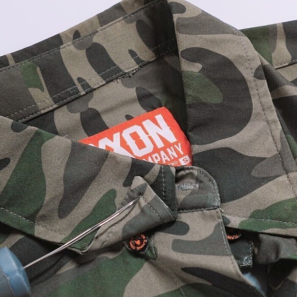 DIXXON Freebird Shirt Mens Small Green Camo Button-Up Party Versatile Comfort - Picture 12 of 14